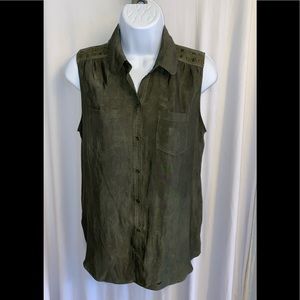 Express Green Sleeveless Top Size S